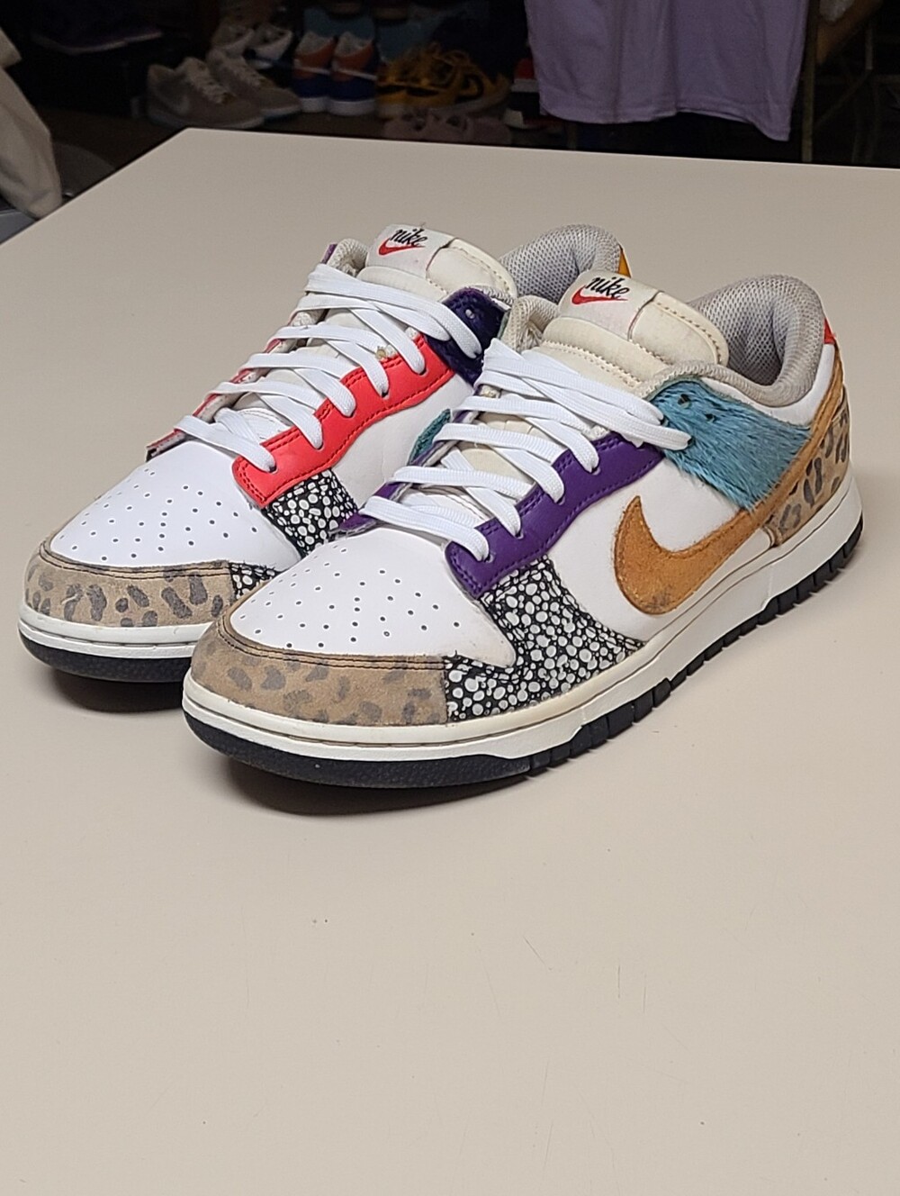 Nike Dunk Low SE Safari Mix casual low top skateboard sneakers size 10